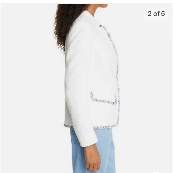 Helen Bergman tweed blazer jacket with fringe size Xs - Picture 14 of 15